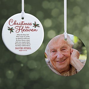 Christmas In Heaven Small 2 Sided Memorial Ornament