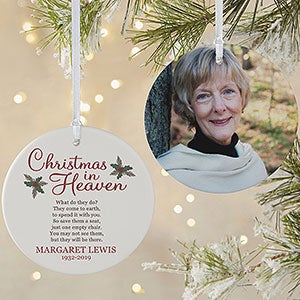 Christmas In Heaven Large 2 Sided Memorial Ornament