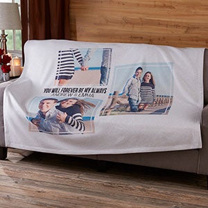 Personalized Romantic Photo Collage Sweatshirt Blanket - 3 Photo