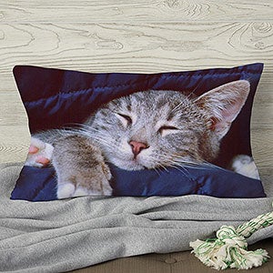 Pet Photo Memories Personalized Lumbar Throw Pillow