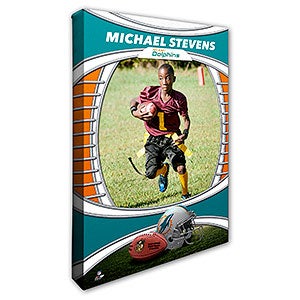 Miami Dolphins Personalized 16x24 Photo Canvas Print