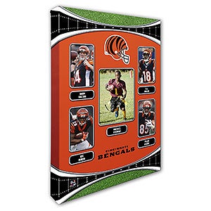 Cincinnati Bengals Trading Card Photo Canvas - 24x36