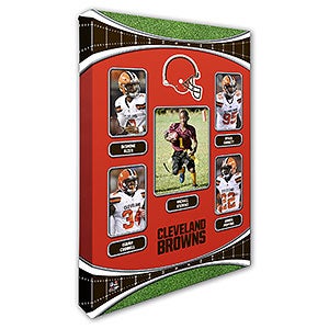 Cleveland Browns Trading Card Photo Canvas - 24x36