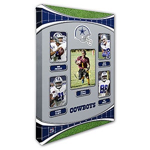 Dallas Cowboys Trading Card Photo Canvas - 24x36