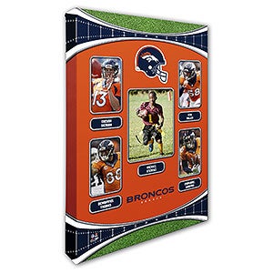 Denver Broncos Trading Card Photo Canvas - 12x18