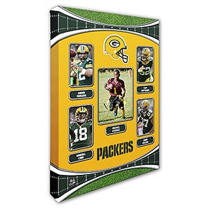 Green Bay Packers Trading Card Photo Canvas - 12x18