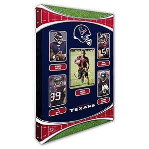 Houston Texans Trading Card Photo Canvas - 16x24