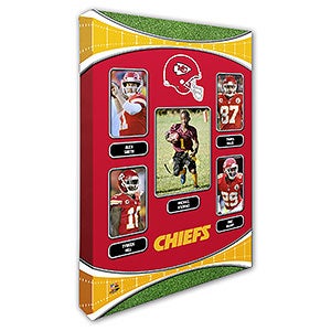 Kansas City Chiefs Trading Card Photo Canvas - 12x18