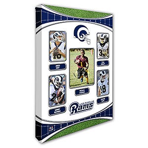 Los Angeles Rams Trading Card Photo Canvas - 24x36