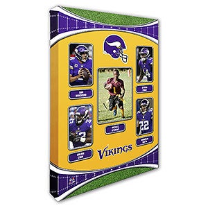 Minnesota Vikings Trading Card Photo Canvas - 16x24