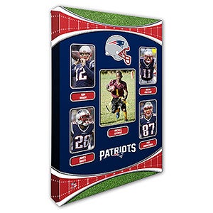 New England Patriots Trading Card Photo Canvas - 24x36