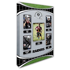 Oakland Raiders Trading Card Photo Canvas - 16x24