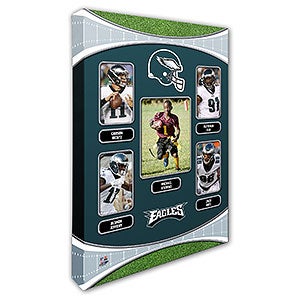 Philadelphia Eagles Trading Card Photo Canvas - 12x18