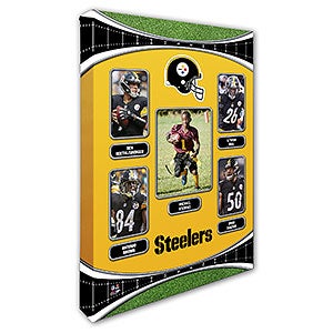 Pittsburgh Steelers Trading Card Photo Canvas - 24x36