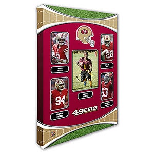 San Francisco 49ers Trading Card Photo Canvas - 12x18