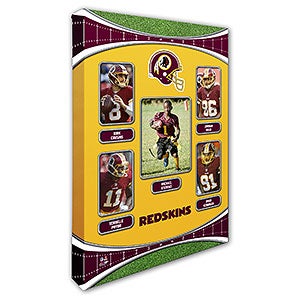 Washington Redskins Trading Card Photo Canvas - 16x24