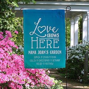 Personalized Garden Flag - Love Grows Here