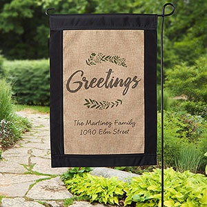 Cozy Home Personalized Burlap Garden Flag