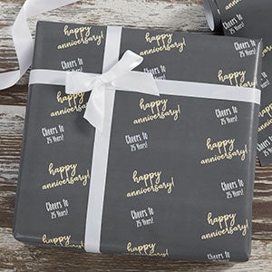 Personalized Anniversary Wrapping Paper - Step & Repeat