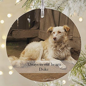 Personalized Pet Photo Christmas Ornament - Pet Memories