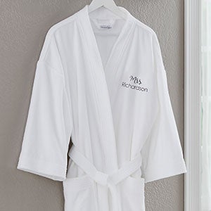 Mrs White Velour Personalized Robe