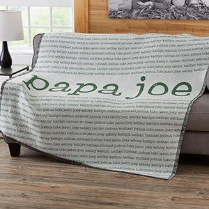 Our Special Guy Personalized Woven Throw