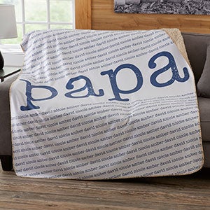 Our Special Guy Personalized 60x80 Sherpa Blanket