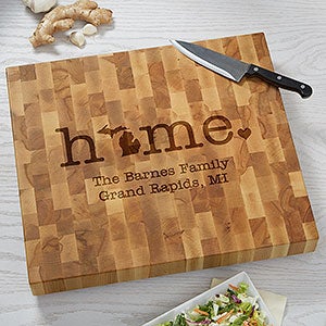 Home State Personalized Butcher Block Cutting Board