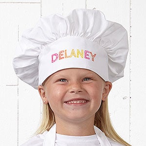 Personalized Kids Chef Hat - Stencil Name