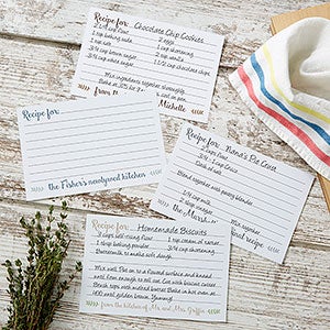 Mr & Mrs Personalized Recipe Cards