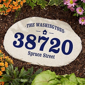 Home Address Personalized Garden Stone