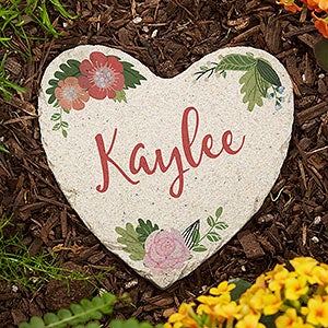 Mom's Blossoming Garden Small Personalized Garden Stone