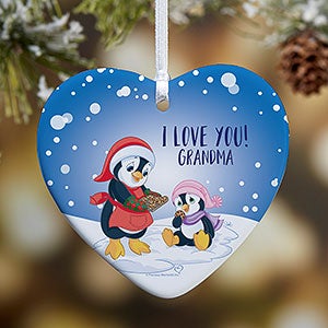 Precious Moments Large Penguin Heart Ornament