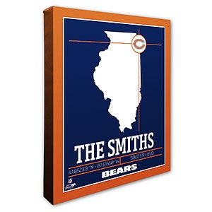 Chicago Bears Personalized NFL Wall Art