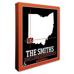 Cincinnati Bengals Personalized NFL Wall Art