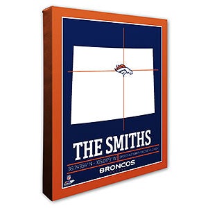 Denver Broncos Personalized NFL Wall Art