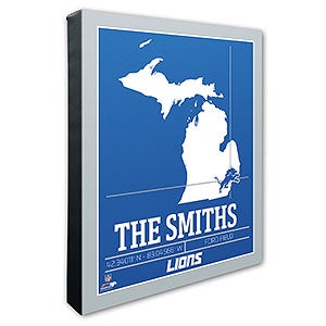 Detroit Lions Personalized NFL Wall Art