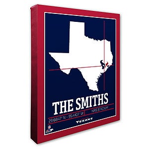 Houston Texans Personalized NFL Wall Art