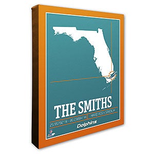 Miami Dolphins Personalized NFL Wall Art