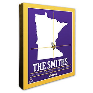 Minnesota Vikings Personalized NFL Wall Art