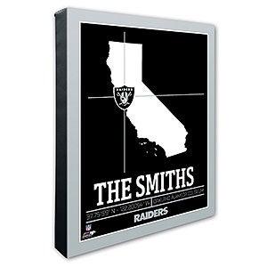 Oakland Raiders Personalized NFL Wall Art