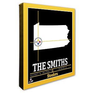 Pittsburgh Steelers Personalized NFL Wall Art