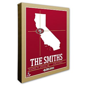 San Francisco 49ers Personalized NFL Wall Art