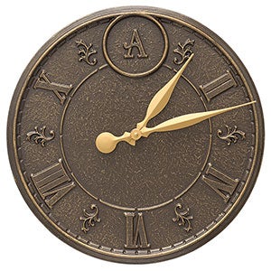 Monogram Personalized Indoor Outdoor Wall Clock