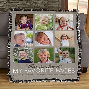 My Favorite Things Personalized 50x60 Tie Photo Blanket