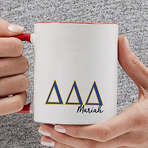 0 Tri Delta Personalized Greek Letter Coffee Mug - Red