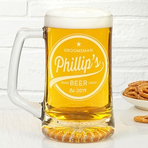 Personalized Beer Mugs For Groomsmen - Beer Label