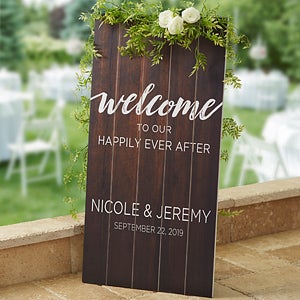 Personalized Wood Pallet Signs - Wedding Welcome