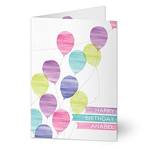 Personalized Birthday Card - Birthday Balloons