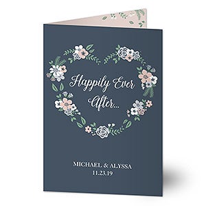 Happily Ever After Personalized Wedding Greeting Card